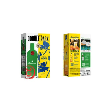 Kit Double Pack Gin Tanqueray 750Ml  Whisky Johnnie Walker Blonde 750Ml