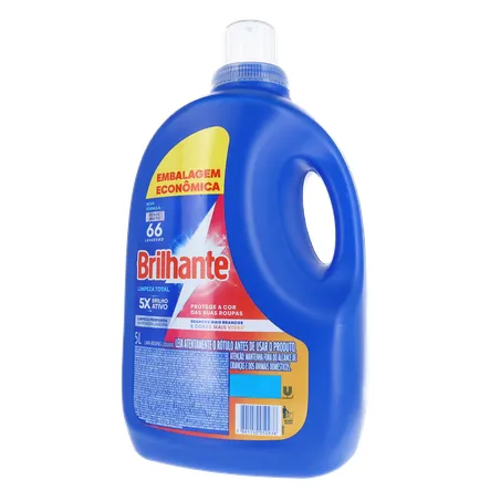 Lava Roupas Líquido Brilhante Limpeza Total Galão 5lt - Embalagem econômica 360-2