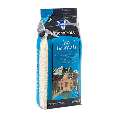 Arroz paquistanês riso basmati vignola 500g