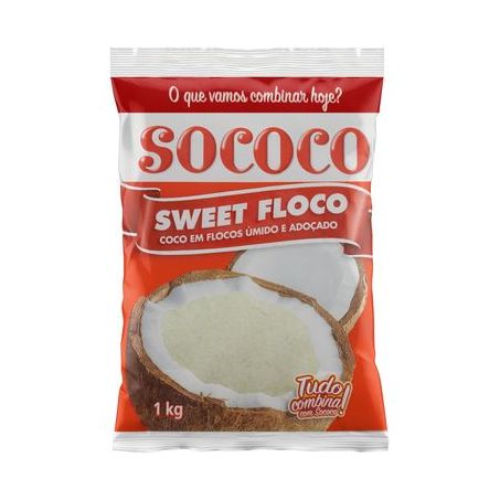 Coco sococo flocos umido sweet 1kg