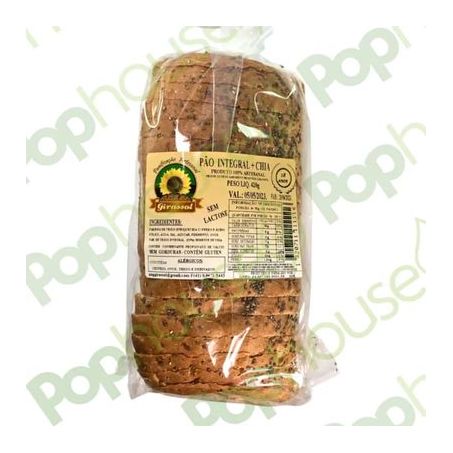 PAO INTEGRAL +CHIA GIRASSOL 420GRS