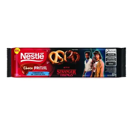 Biscoito choco pretzel nestlé 80g
