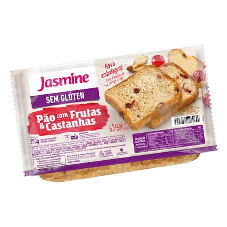 PÃO DE SANDUÍCHE FRUTAS E CASTANHAS SEM GLÚTEN JASMINE