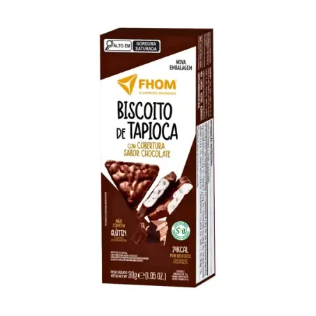 BISCOITO DE TAPIOCA COM CHOCOLATE 30G - FHOM