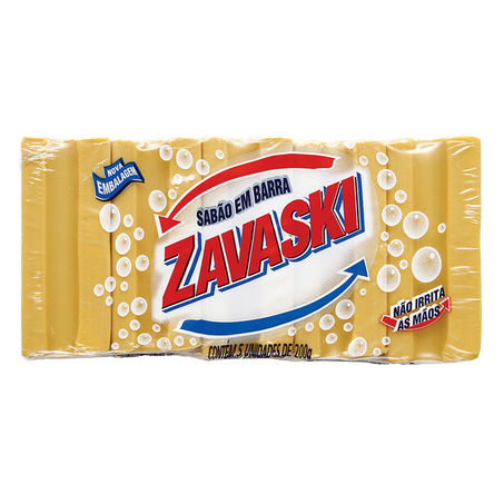 Sabao em barra zavaski 1kg c/5un
