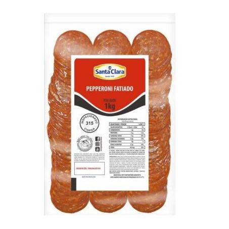 Salame Peperoni Fatiado Santa Clara 1KG