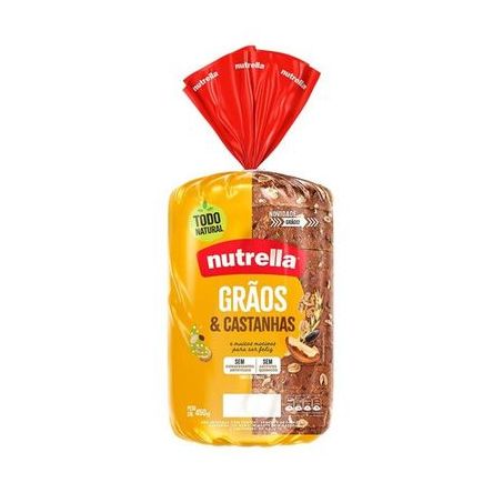 Pão de Forma Grãos E Castanhas Nutrella 450G