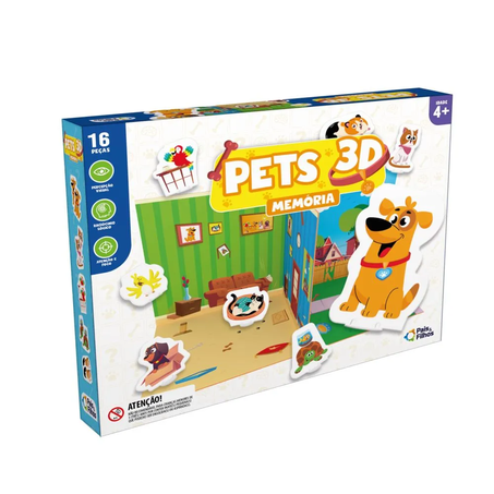 JOGO PAIS & FILHOS 18P MEORIA 3D PETS REF.792405