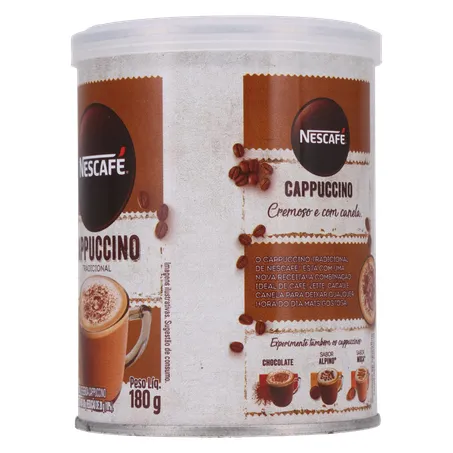 Cappuccino Solúvel Nescafé Tradicional Lata 180gr 360-6