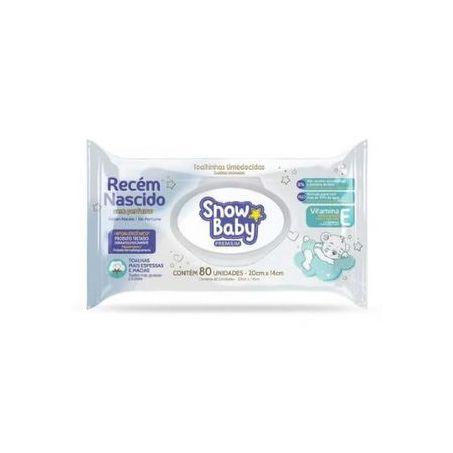 Toalha Umedecida Snow Baby Premium C/80 S/Perf.R/N