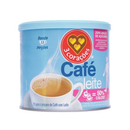 Café 3 corações com leite zero açúcar 265g 360-57