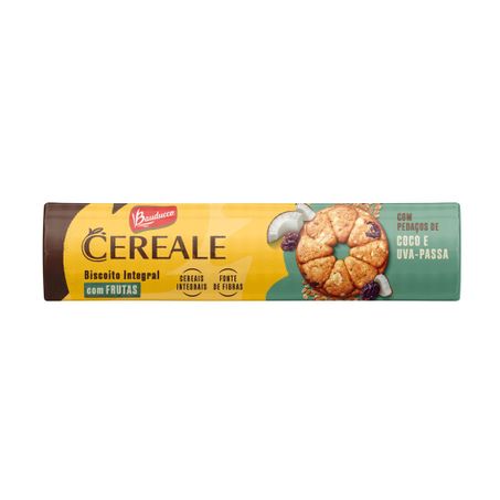 Biscoito Integral Coco e Uva-Passa Bauducco Cereale