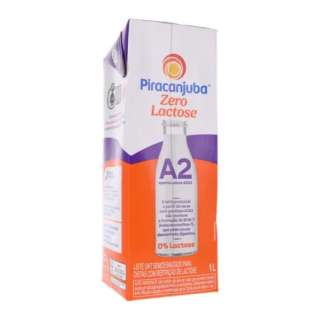 Leite Longa Vida S/Lactose Piracanjuba A2 Semidesnatado 1l 360-16
