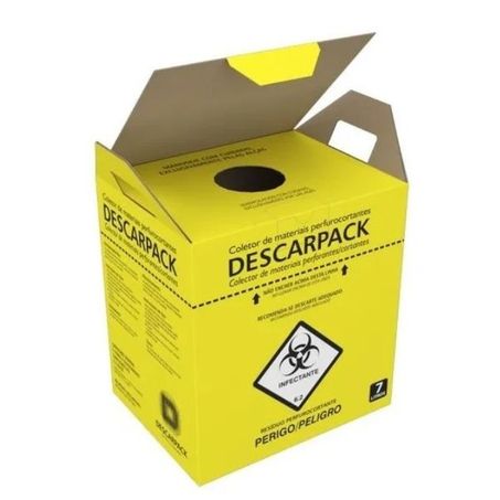 COLETOR DESCARTÁVEL PERFURO CORTANTE 7L DESCARPACK