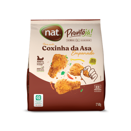 COXINHA DA ASA DE FRANGO ENPANADA NAT PRONTO JÁ PACOTE 400G