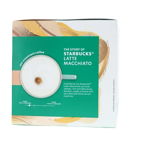 Café com Leite em Cápsula Starbucks Latte Macchiato Nescafé Dolce Gusto Caixa 107,5g 10 Unidades 360-10