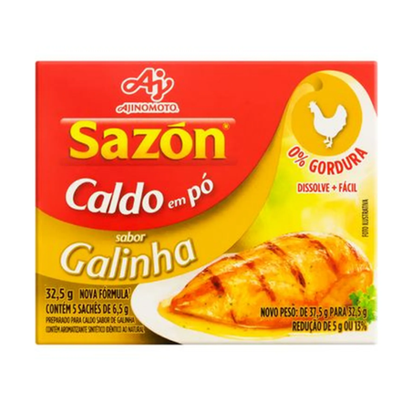 Caldo em Pó Sazón Legumes Sachê 6.5gr - Caixa com 5un - 32.5gr