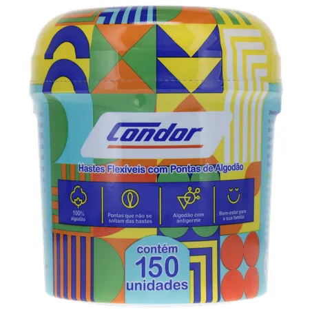 Hastes Flexíveis Condor Com 150 Unidades - Pote