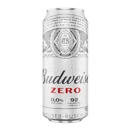 Cerveja Zero Álcool Budweiser Lata 473ml