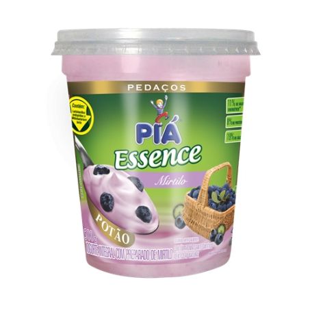Iogurte pia essence com pedaços de mirtilo 500g
