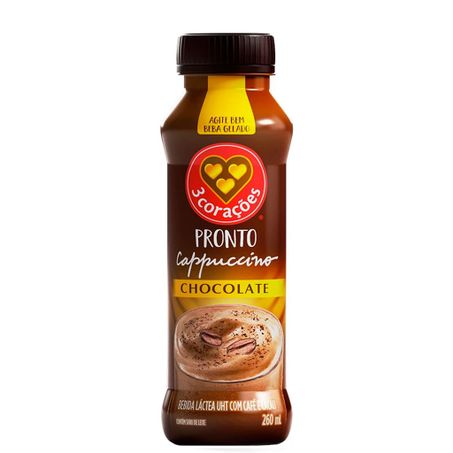 BEBIDA LACTEA 3CORACOES CAPPUCCINO CHOCOLATE 260ML