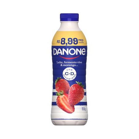 Iogurte Morango Danone Garrafa 850G