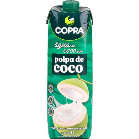 Agua coco copra c polpa de coco