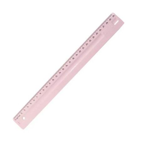 Regua poliestireno dello 30cm rosa