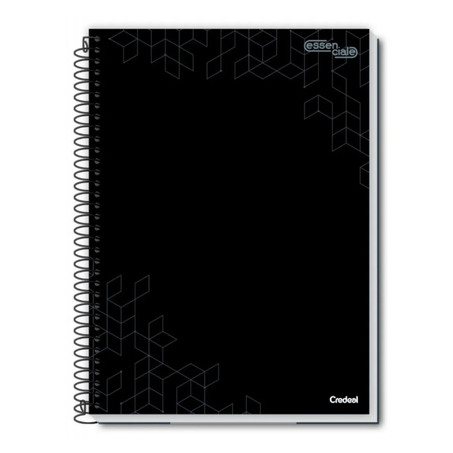 Caderno credeal grande capa dura 80 folhas essenciale espiral