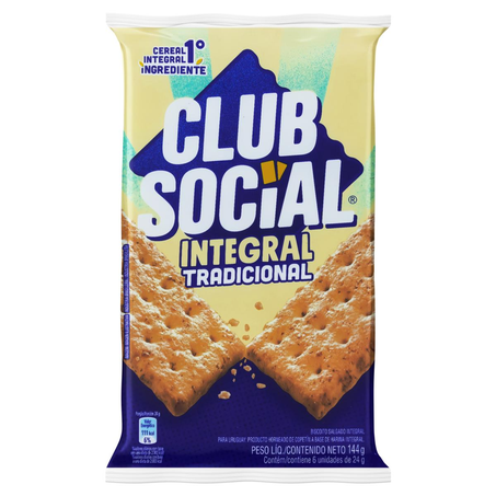 Biscoito Club Social 144g - Integral - Tradicional