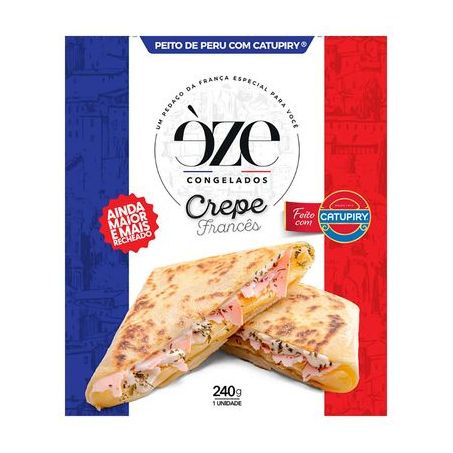 Crepe de peito de peru com catupiry 240g