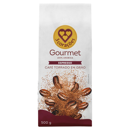 Café em Grãos 3 Corações 500g - Espresso