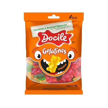 Bala docile gelatines ursinhos 70g