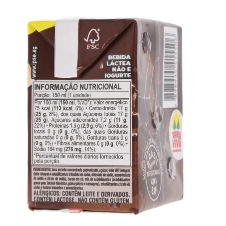 Bebida lactea terrinha uht sabor chocolate 150ml 360-11