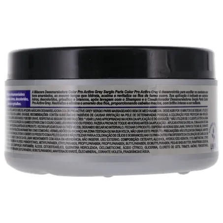 MÁSCARA CAPILAR SERGIO PARIS DESAMARELADOR PRO ACTIVE POTE 250G 360-15