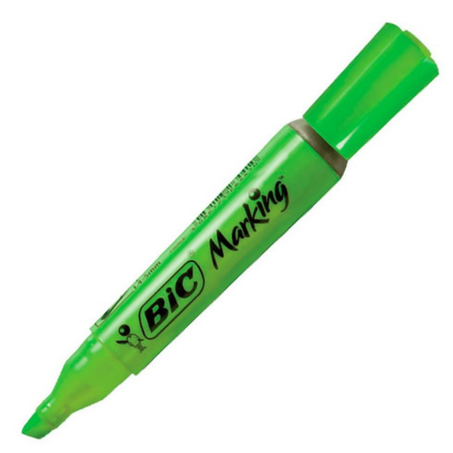Escolar destaca texto bic marking fluor verd un