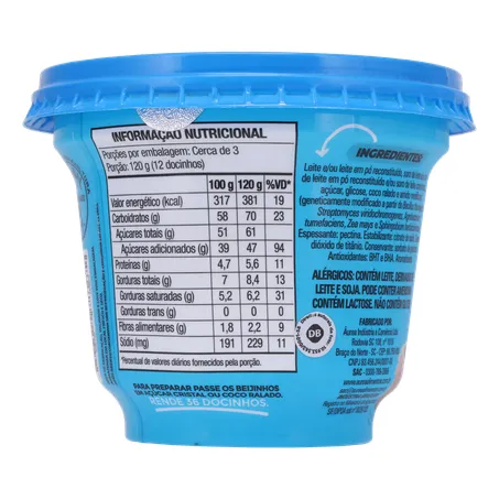 Sobremesa beijinho aurea pote 365g 360-20