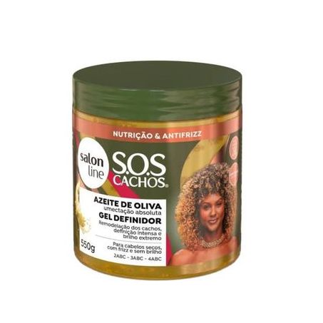 GEL DEFINIDOR SALON LINE SOS CACHOS AZEITE OLIVA 
