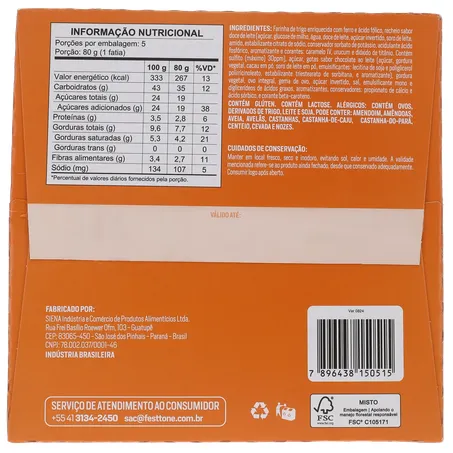 Panettone Festtone Trufado Doce De Leite 400G 360-4