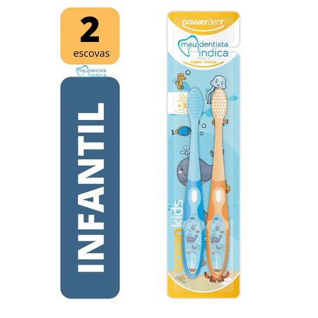 ESCOVA DENTAL POWERDENT OCEAN KIDS 2UN 