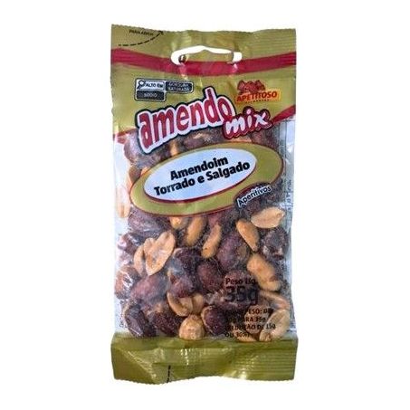 Amendoim Apetitoso 35g Amendomix Torrado Salgado