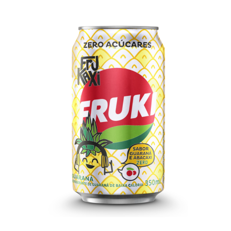 Refri Fruki Guaraná/Abacaxi Zero Lata 350ml 