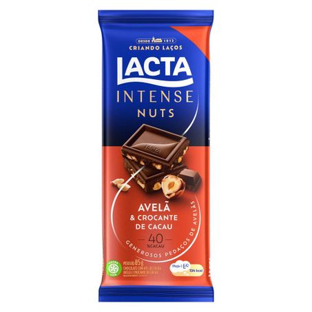 Chocolate lacta avela/crocante de cacau 85g