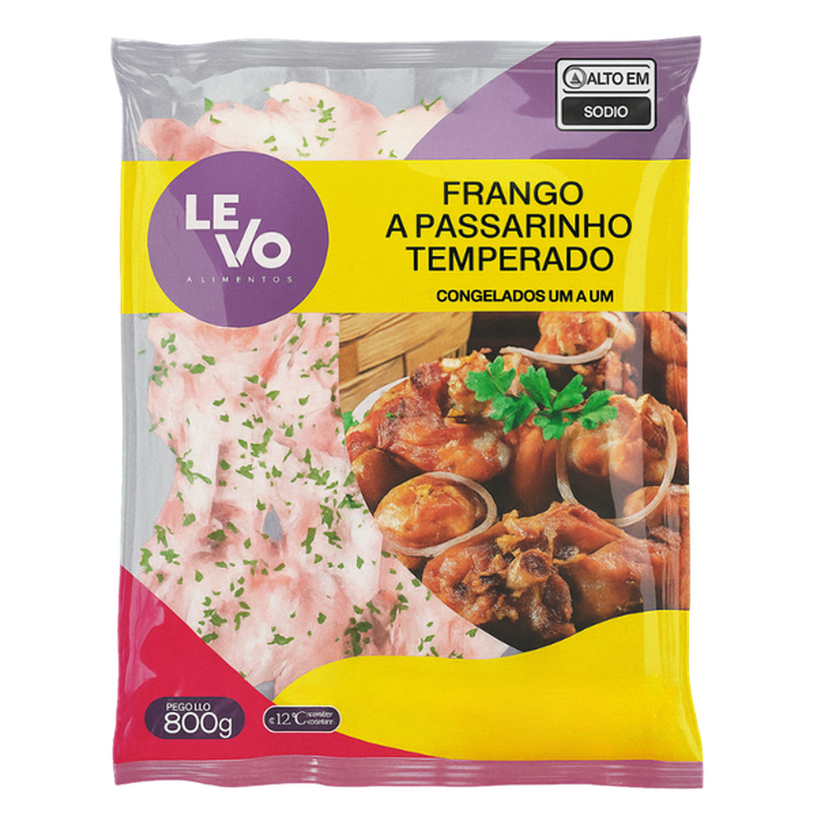 Frango a Passarinho Levo Temperado Pacote 800g | Supermercado Boza
