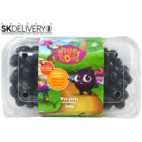 UVA PRETA DOCE SEM SEMENTES 500G