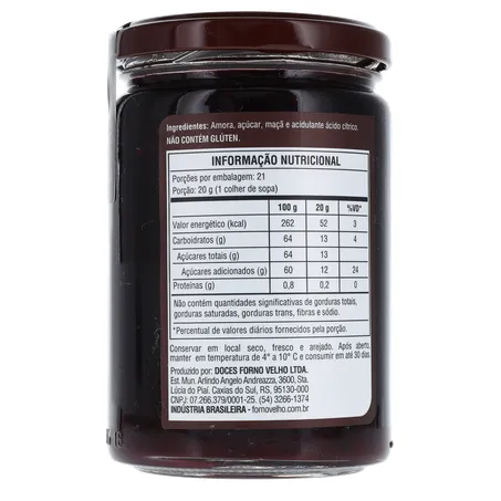 GELEIA FORNO VELHO AMORA VIDRO 420G 360-17