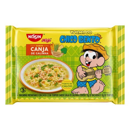 Macarrão instantâneo lámen canja de galinha turma do chico bento nissin