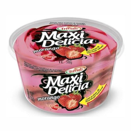 Sorvete trivialy 1l maxxi morango