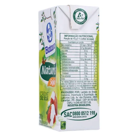 Creme de Soja Batavo Naturis Caixa 200gr 360-7
