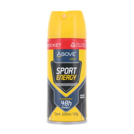 Desodorante above sport energy masculino aerossol 100ml